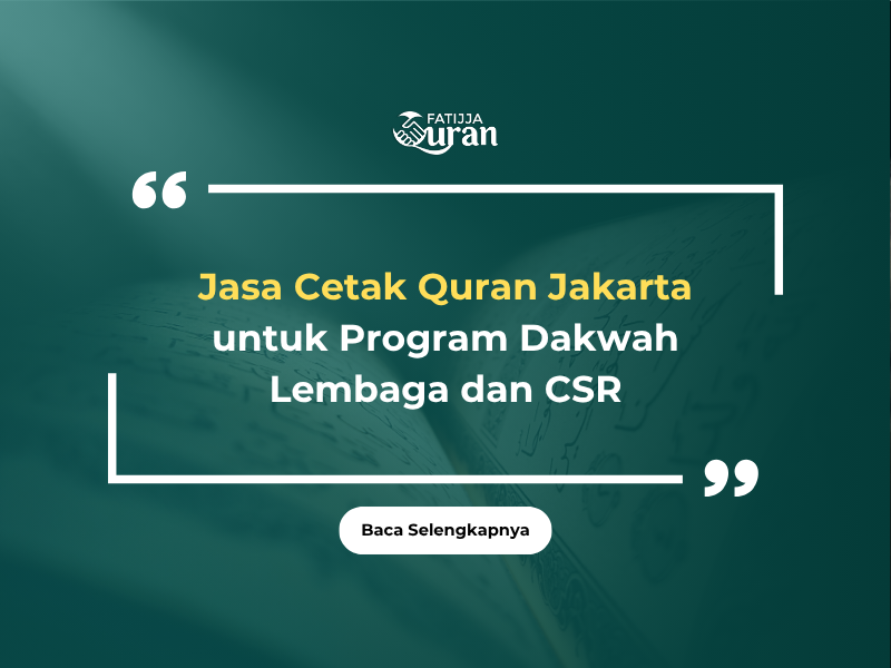 Jasa Cetak Quran Jakarta